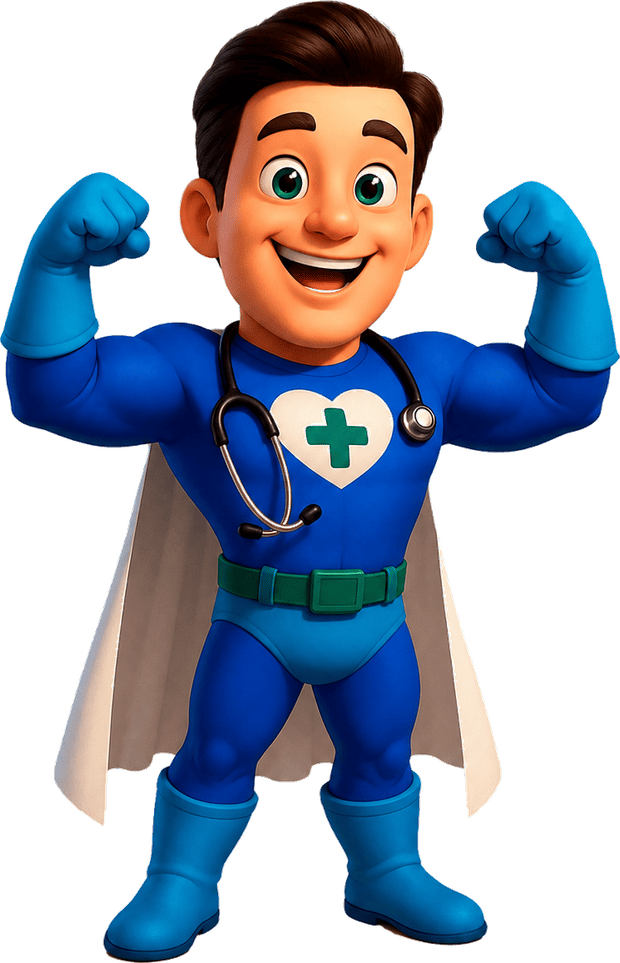 Dr. Saúde, mascote da Farmácia SuperFarma